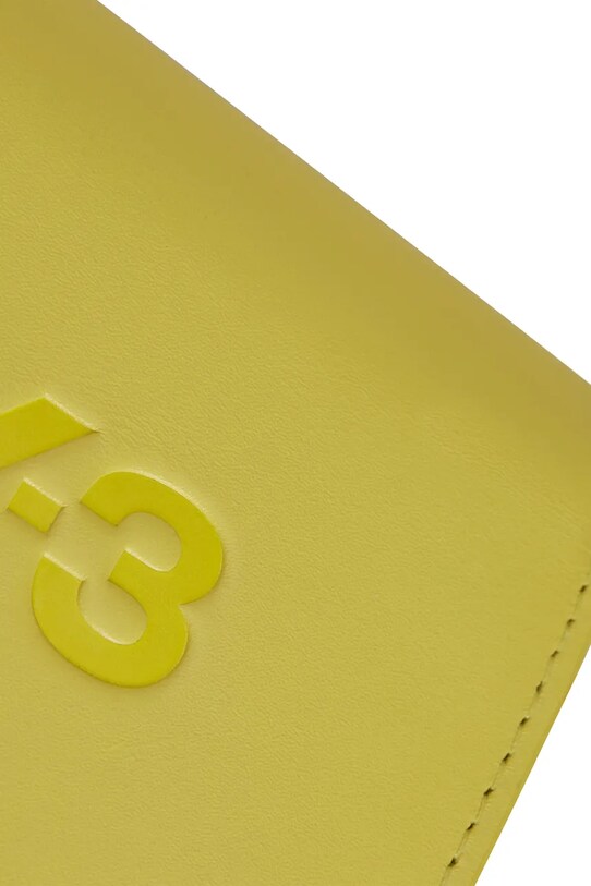 Kožená peněženka Y-3 Card Holder žlutá JW0805