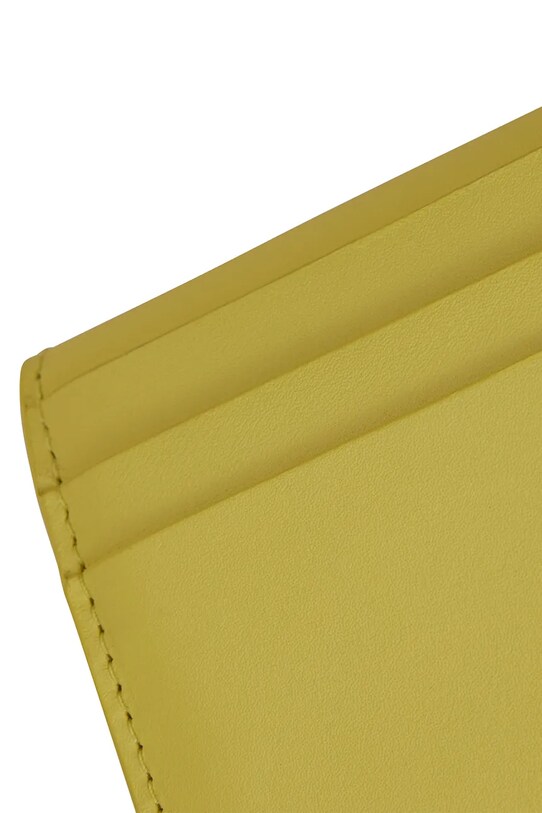 Kožená peněženka Y-3 Card Holder JW0805 žlutá