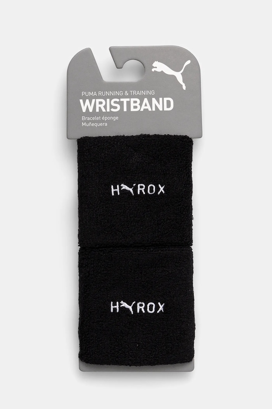 Puma opaski na nadgarstek PUMA x HYROX 2-pack czarny 54811