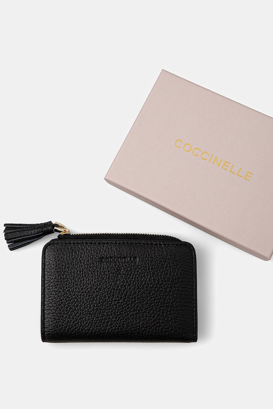 Coccinelle portfel skórzany TASSEL czarny MU0.11.D1.01