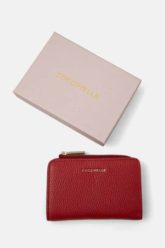 Шкіряний гаманець Coccinelle METALLIC SOFT червоний MW5.11.D1.01