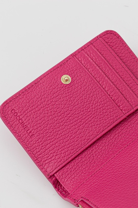 Coccinelle portfel skórzany METALLIC SOFT MW5.11.D1.01 różowy SS25