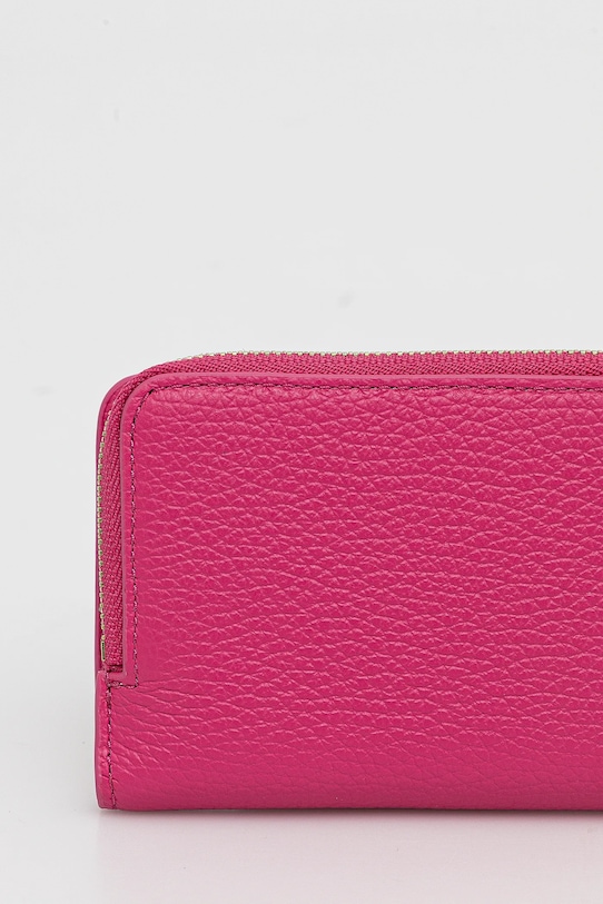 Akcesoria Coccinelle portfel skórzany METALLIC SOFT MW5.11.D1.01 różowy