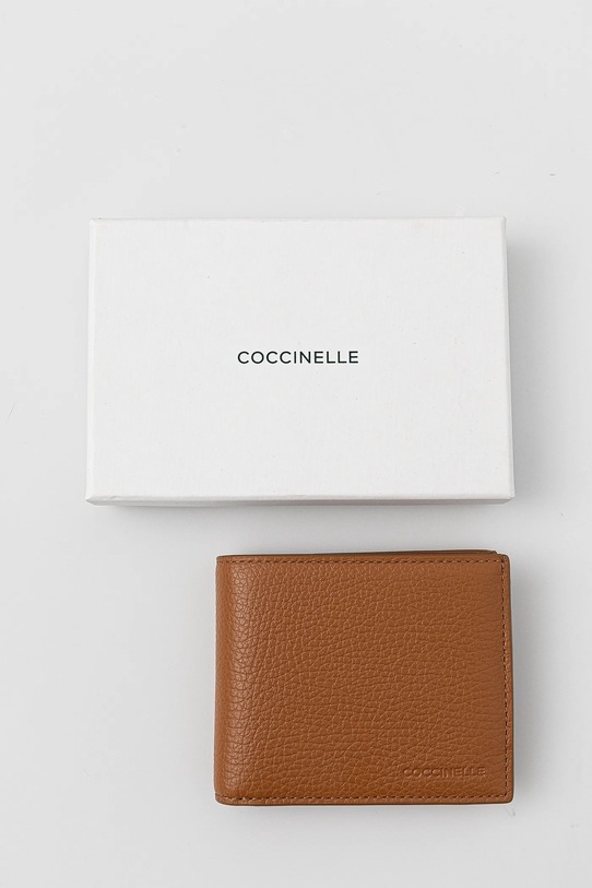 Coccinelle portofel de piele STG SOFT maro MUK.81.05.01