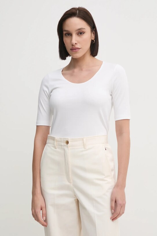 Tričko Calvin Klein hladký bílá K20K208050