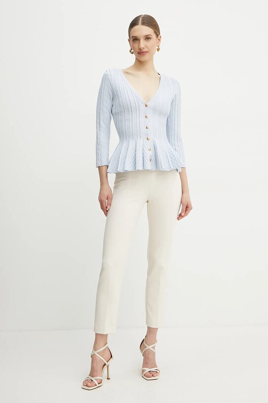 Elisabetta Franchi cardigan MK50B51E2 albastru SS25