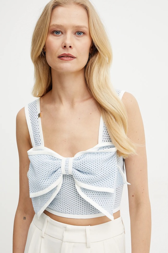 Elisabetta Franchi top albastru TK31T51E2