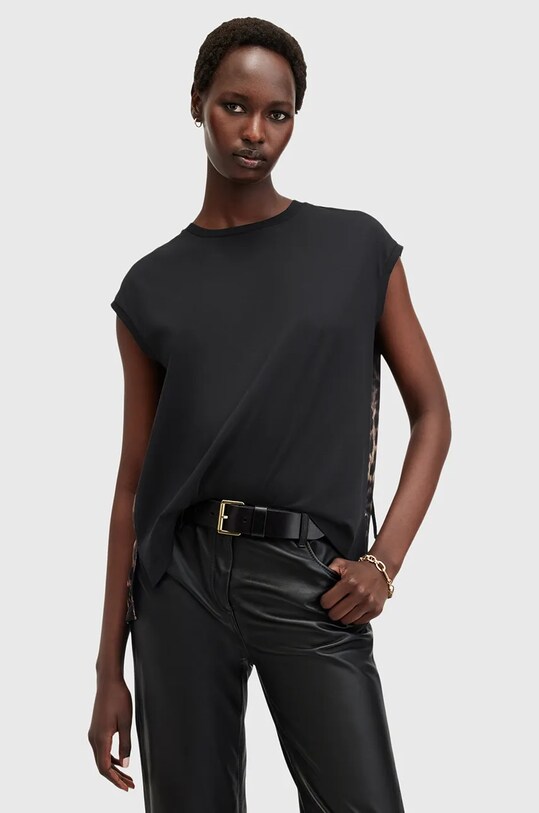 AllSaints bluza KALMA animal negru W189JB