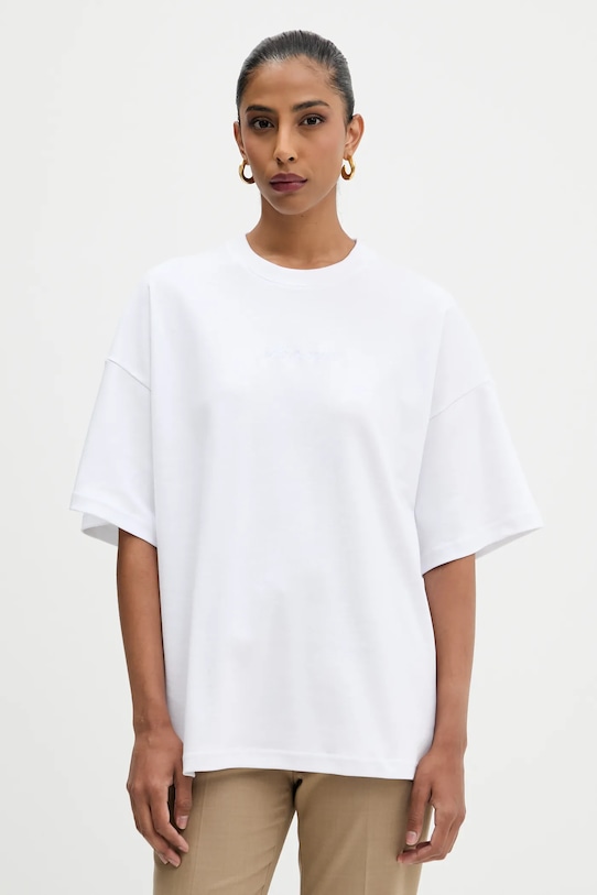 La Mania t-shirt bawełniany NAN aplikacja biały NAN