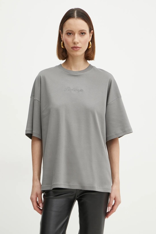 La Mania t-shirt bawełniany NAN aplikacja szary NAN
