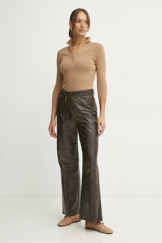 Victoria Beckham pulover de lana 1125KJU006051A bej SS25