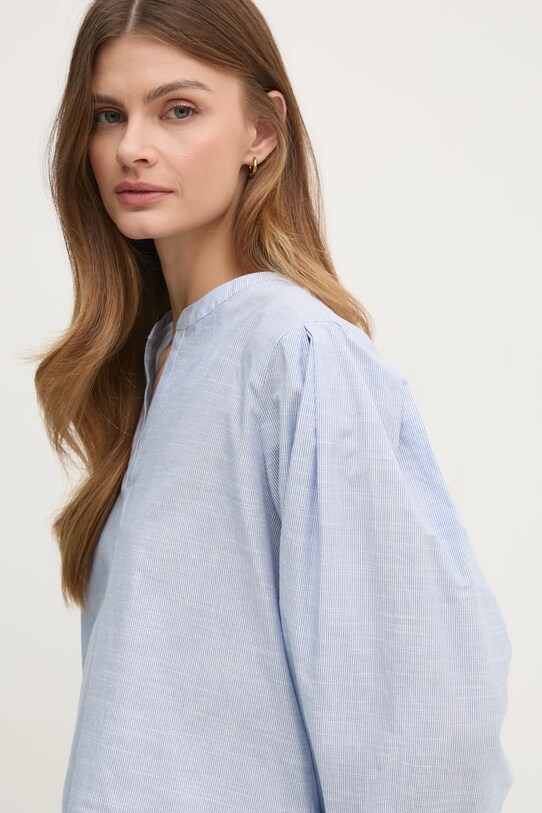 Памучна блуза Tommy Hilfiger син WW0WW45319