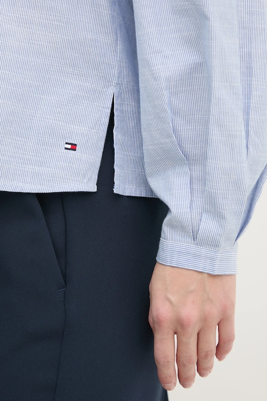 Памучна блуза Tommy Hilfiger WW0WW45319 син