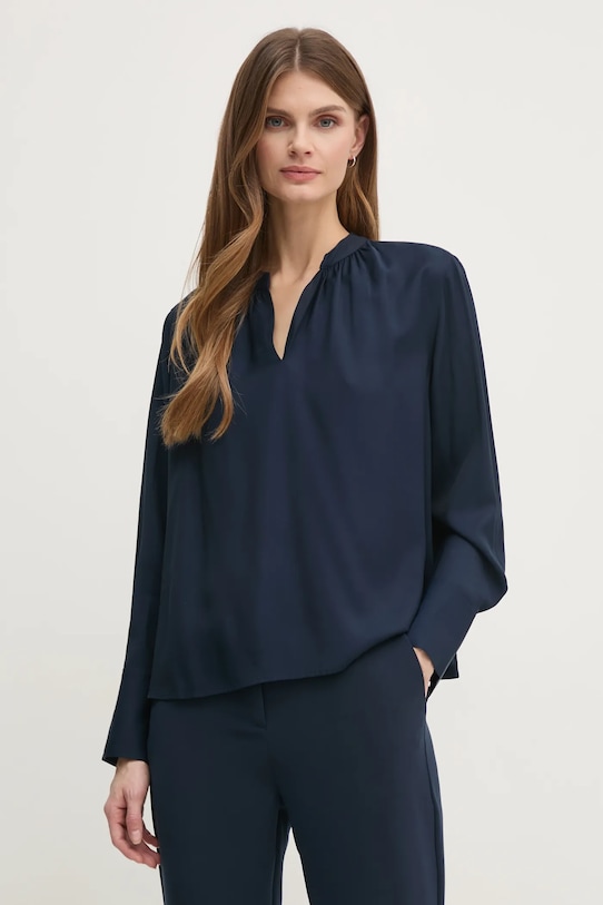 Halenka Tommy Hilfiger dlouhý námořnická modř WW0WW44049