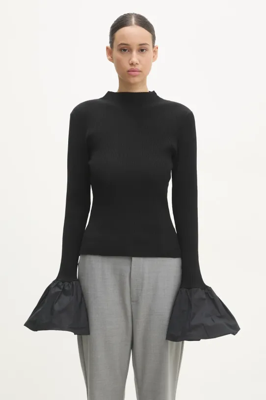 Pulover Rotate bez uzorka crna 113618100