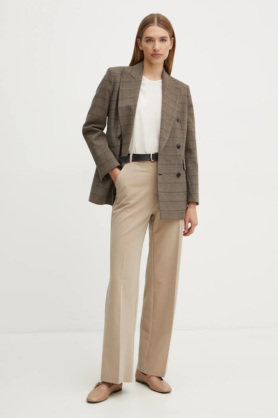 Bluza s primesjo svile Boss Orange 50530950 bež SS25