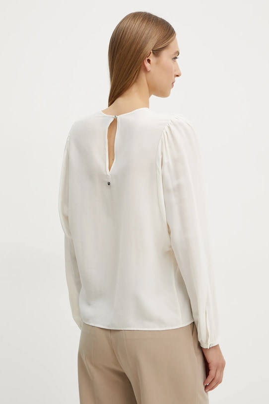 Oblačila Bluza s primesjo svile Boss Orange 50530950 bež