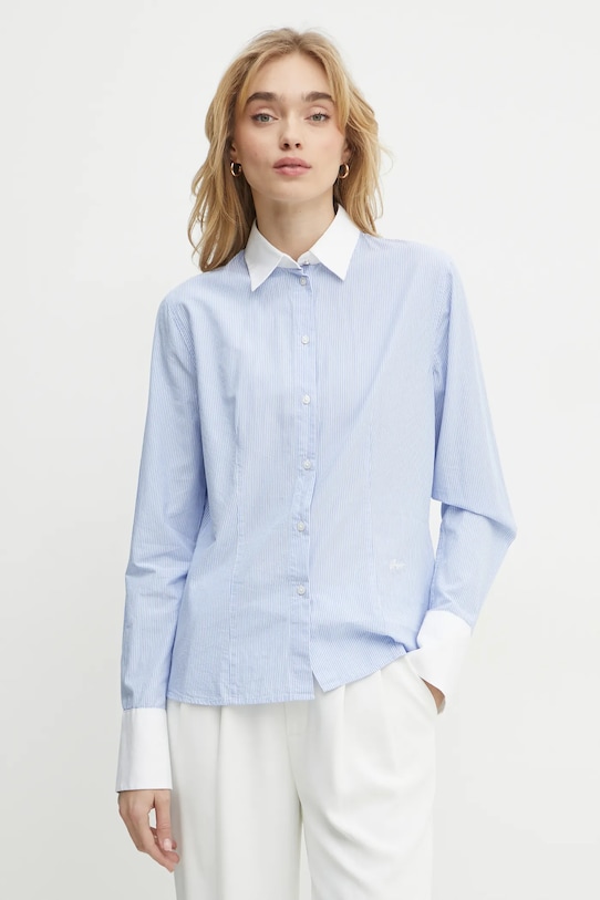 BOSS Orange koszula bawełniana wzorzyste niebieski 50536260