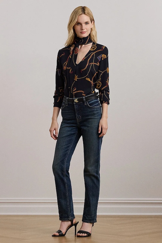 Одяг Блузка Lauren Ralph Lauren 200957153 темно-синій