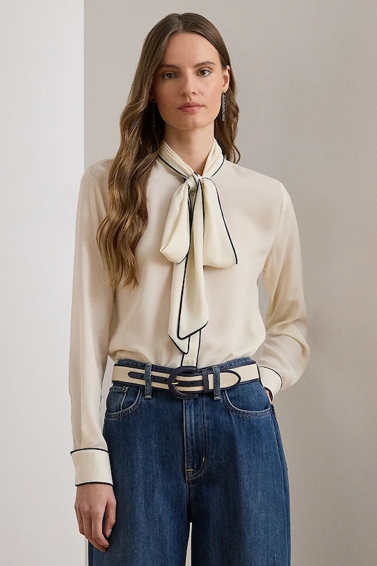 Lauren Ralph Lauren koszula regular beżowy 200957396