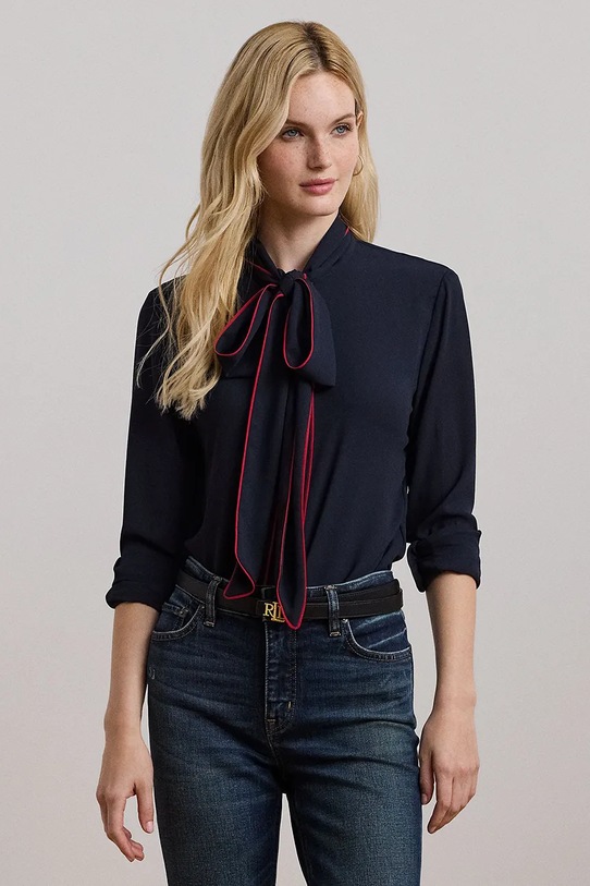 Lauren Ralph Lauren camasa lung bleumarin 200957396