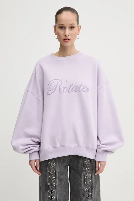 Rotate bluza bawełniana bawełna fioletowy 1134251813