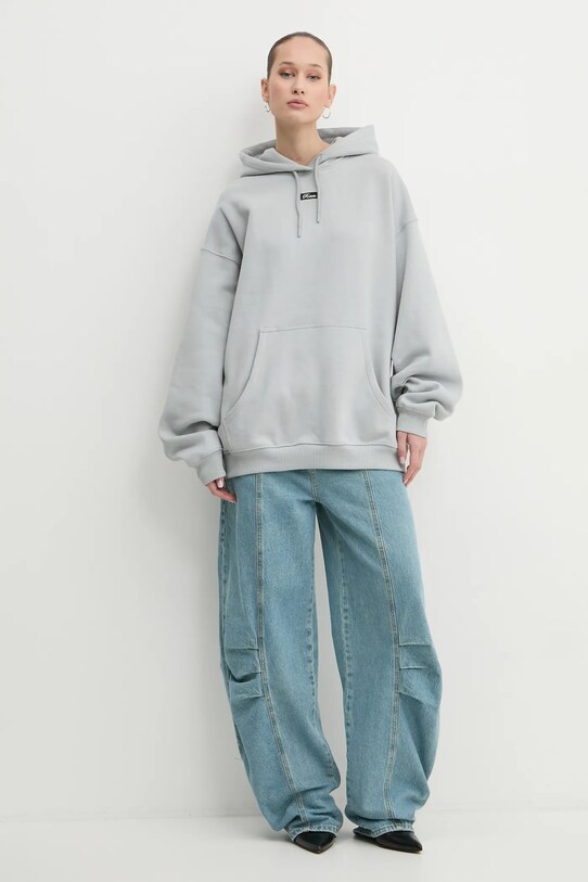 Βαμβακερή μπλούζα Rotate 1134262387 γκρί SS25