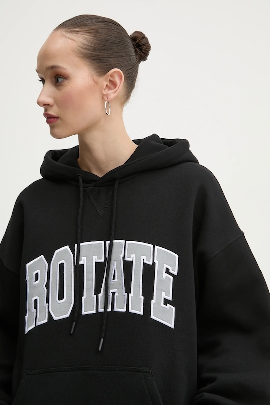 Rotate hanorac de bumbac negru 113429100