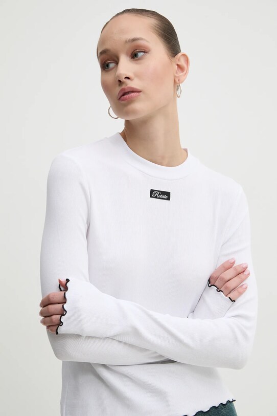 Rotate longsleeve bawełniany biały 113656400