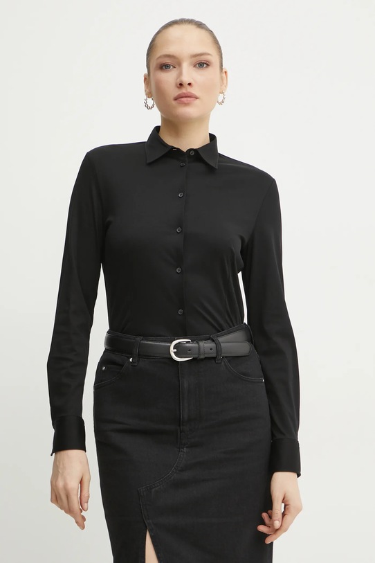 Хлопковая рубашка BOSS casual чёрный 50531518