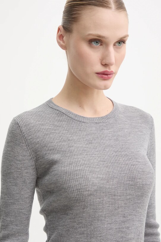 Day Birger et Mikkelsen longsleeve din lână Mariana DAY65243602 gri ZS25