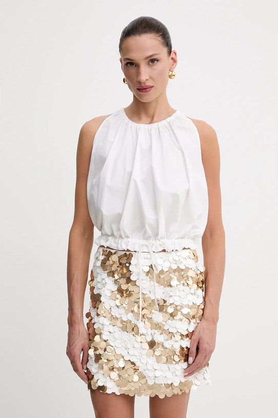 Pinko bluzka bawełniana bawełna biały 104953.A2CR