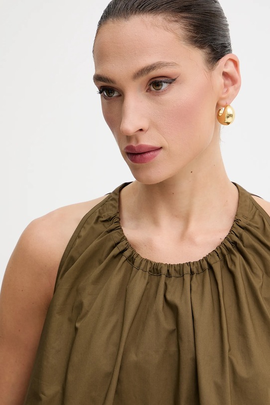 Pinko bluzka bawełniana brązowy 104953.A2CR