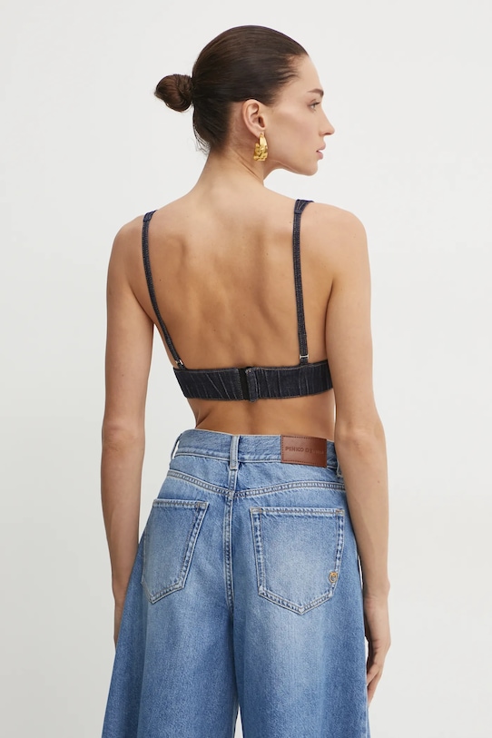 Odzież Pinko top jeansowy 104609.A2DV granatowy