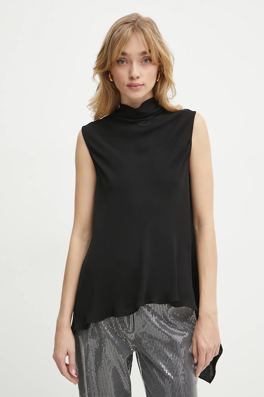 Karl Lagerfeld bluză negru A1W11017