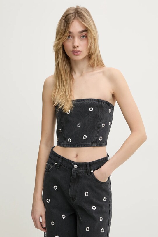 Rotate bluzka jeansowa 0 casual szary 1140052998