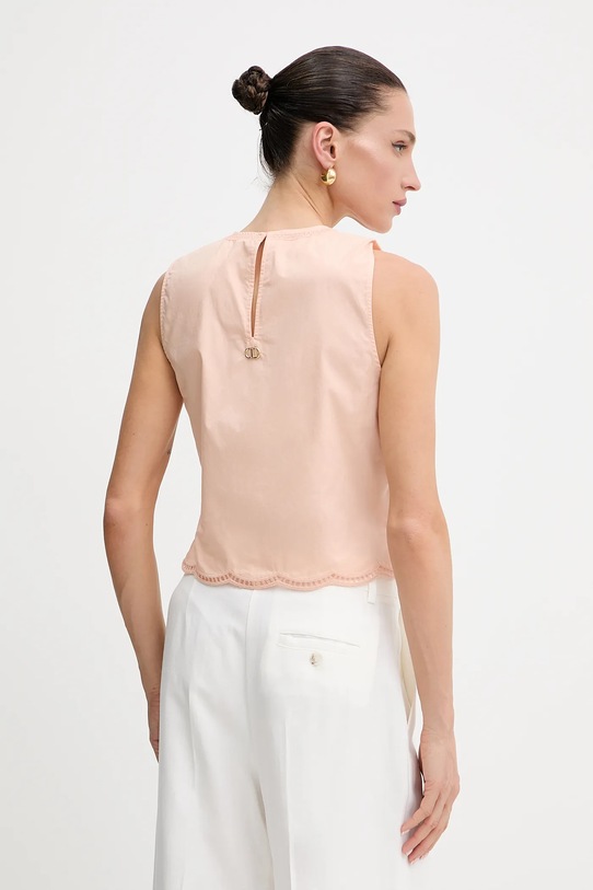 Одяг Бавовняний топ Twinset 251TT2165 помаранчевий