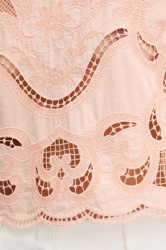 Бавовняний топ Twinset 251TT2165 помаранчевий