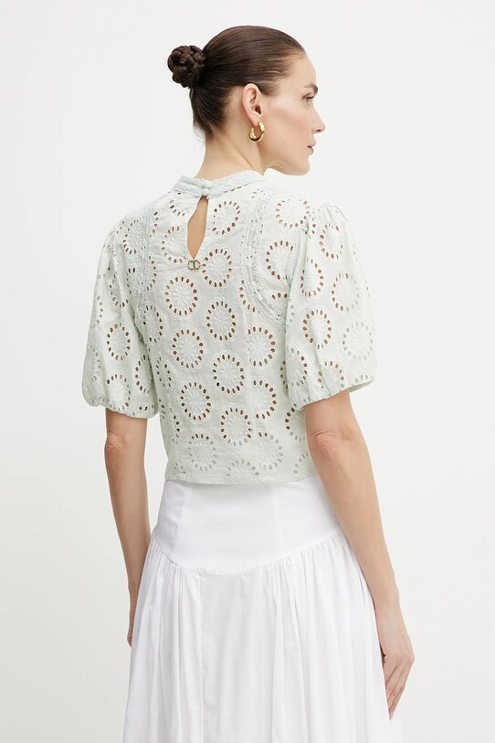 Odzież Twinset bluzka bawełniana 251TT2366 zielony