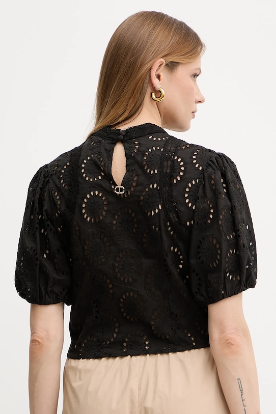 Odzież Twinset bluzka bawełniana 251TT2366 czarny