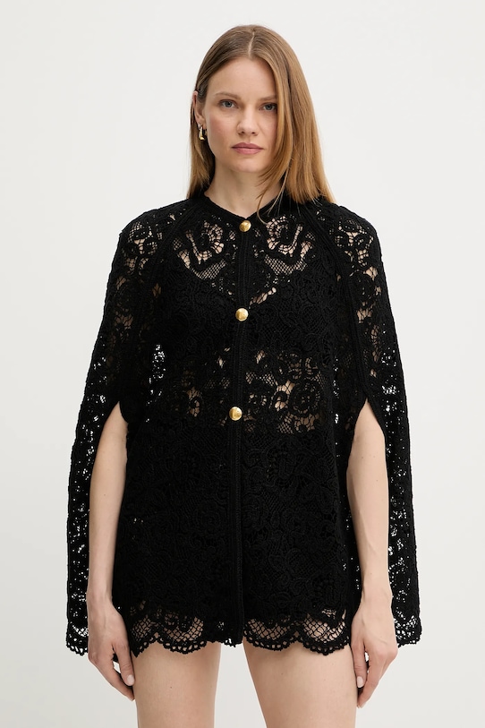 Бавовняний кардиган Twinset бавовна чорний 251TS3023