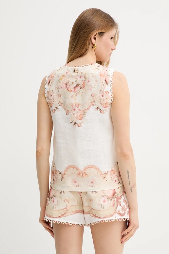 Oblečení Lněná halenka Twinset 251TT2442 béžová