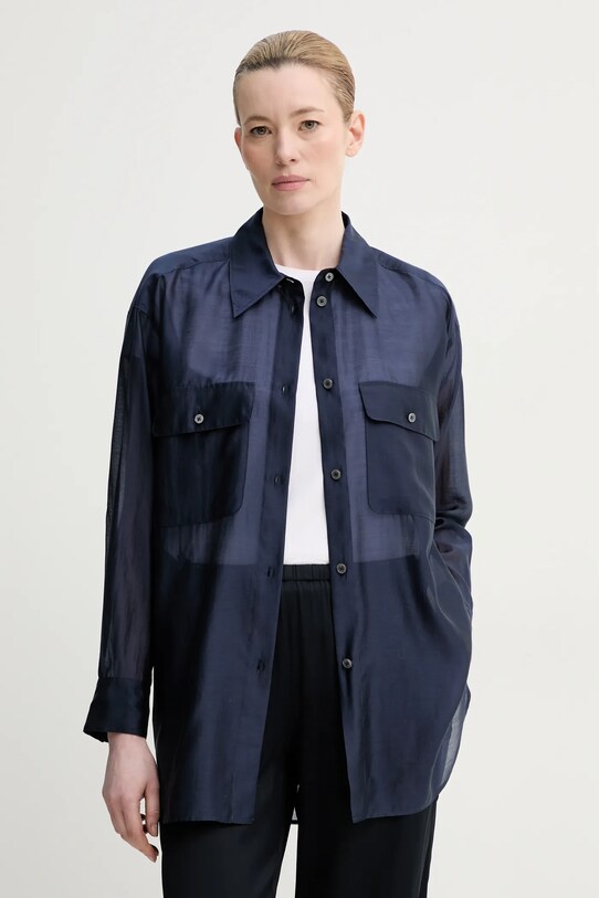 Marc O'Polo camasa lung bleumarin 502089042069