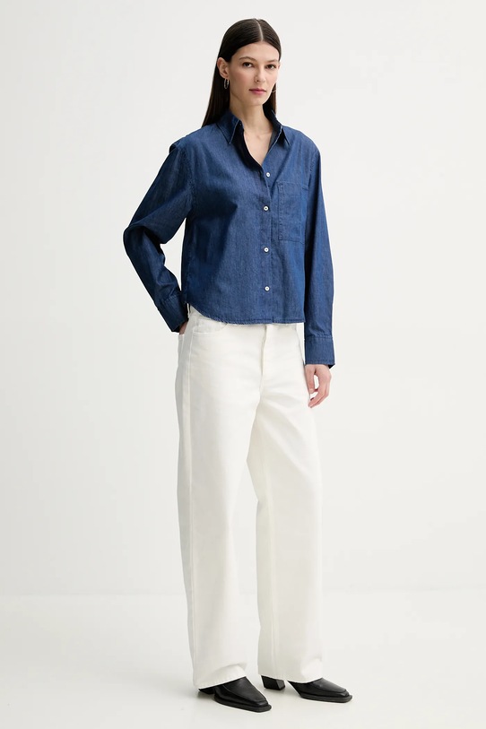 Marc O'Polo koszula jeansowa 502089142077 niebieski SS25