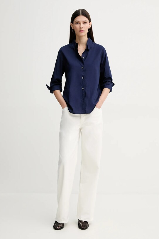 Marc O'Polo camasa din bumbac 502092142331 bleumarin SS25