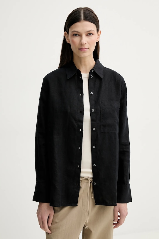 Сорочка з льону Marc O'Polo casual чорний 503113542427