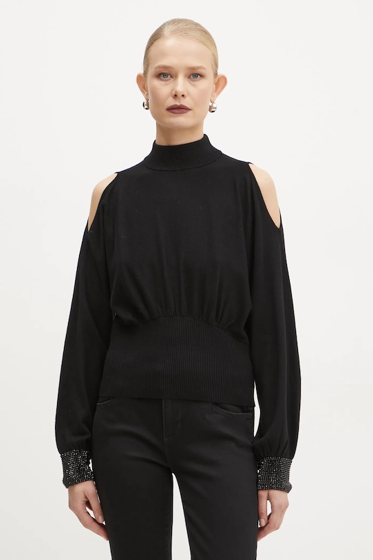 Guess sweter PIMA aplikacja czarny W5RR02.Z2ZK2