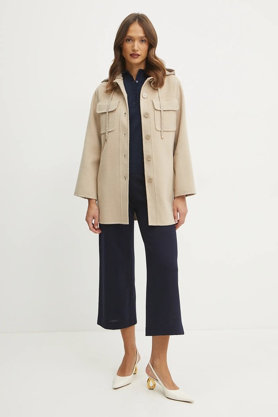 Luisa Spagnoli sweter bawełniany 58648 granatowy SS25