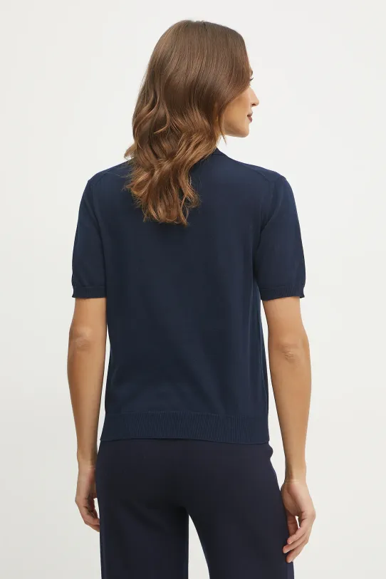 Odzież Luisa Spagnoli sweter bawełniany 58648 granatowy