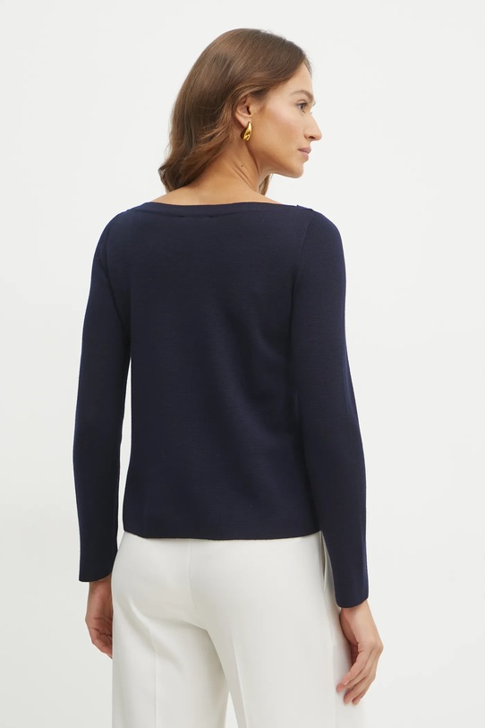 Odzież Luisa Spagnoli sweter wełniany 58599 granatowy